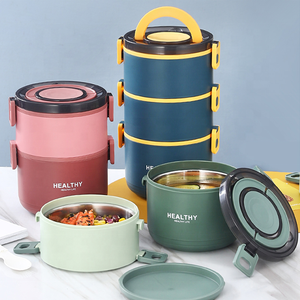 Hotsale 3 tiers Reusable Stainless Steel Portable Leakproof Bento Lunch Box for kids