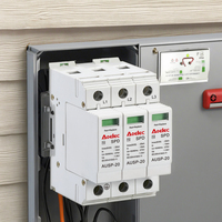 Dispositif de protection contre les surtensions modulaire Aoelec AUSP-20 pour rail DIN (SPD) 3P certifié CE IP20 10kA avec boîtier PA66 résistant au feu