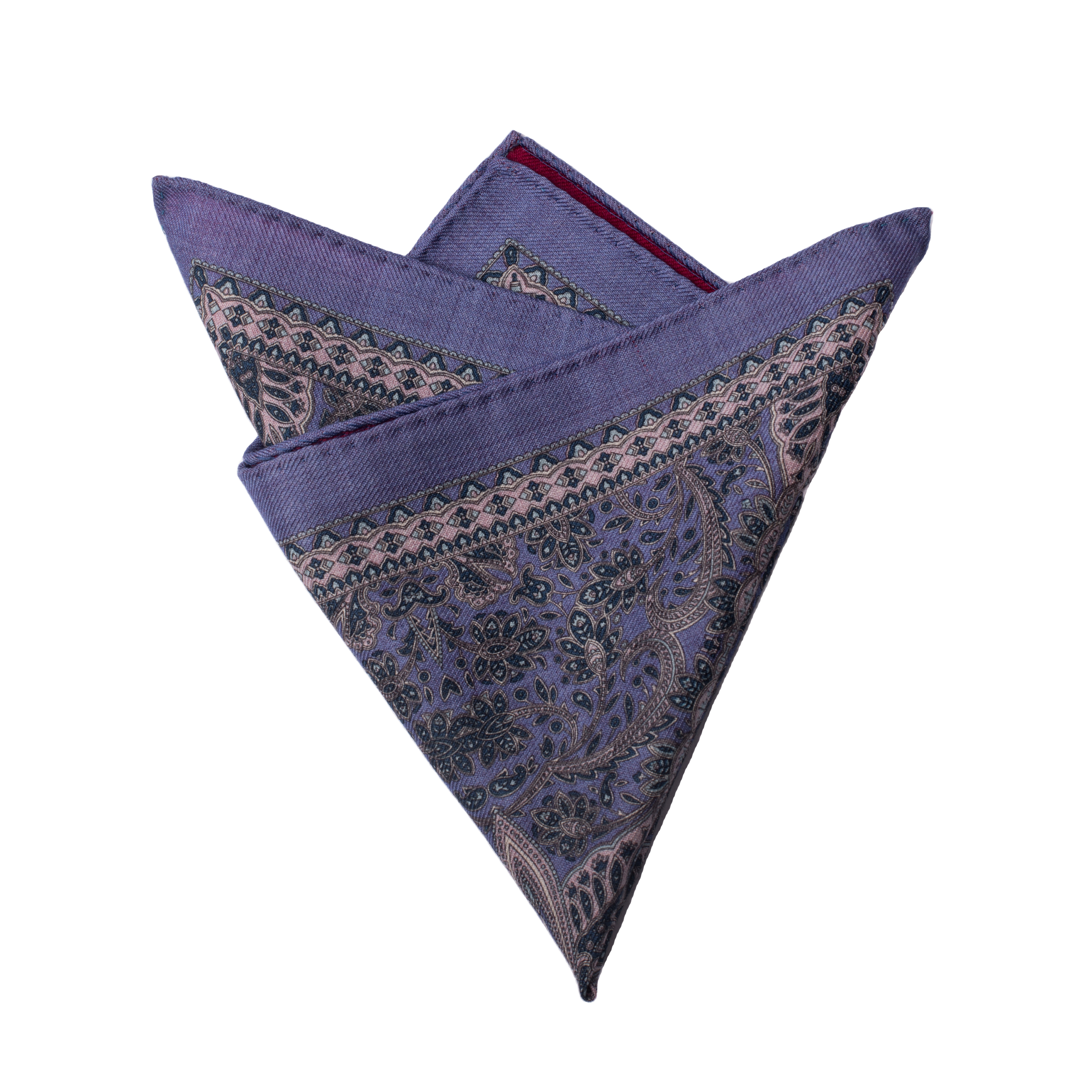 Новый фиолетовый малиновый носовой платок из 100% шерсти с двумя сторонами