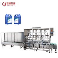 Machine de remplissage et de pesage entièrement automatique à 5 têtes pour peintures, pigments, détergents, shampoings en fûts et seaux de grande capacité (10L, 20L, 30L)