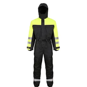 Custom Hi Vis Reflective Safety Waterproof Flame Retardant Outdoor Factory Work Uniform Overall Coverall Workwear