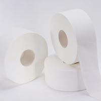 Rouleau jumbo commercial haute qualité. Papier toilette en pâte de bois vierge, sans noyau, rinçable. Idéal pour les toilettes