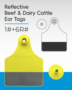 ออกแบบใหม่ 2 ชิ้นประเภทขนาดใหญ่วัวสะท้อนแสงแท็กหูสีเหลือง - Product Image 4