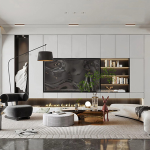 Muebles modernos de lujo para el hogar, el último diseño, soporte de <span class=keywords><strong>TV</strong></span> inteligente para sala de estar con barra de luz integrada, elegante <span class=keywords><strong>mueble</strong></span> de <span class=keywords><strong>TV</strong></span> integrado - Product Image 1