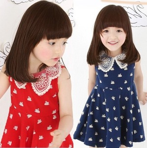 Vestido Corto sin Mangas con Estampado de Animales para Niñas, con Volantes de Encaje, de Proveedor Chino - Product Image 3