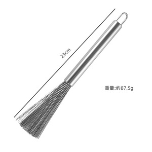 Stainless steel pot <b>brush</b>, <b>wire</b> <b>brush</b>, dishwashing tool, long-handled pot <b>brush</b>, kitchen and household cleaning non-stick pot - Product Image 2