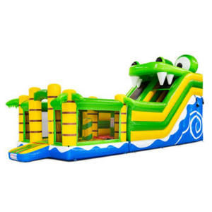 ODM Zware-Duty Opblaasbare Dubbele Toboggan Waterglijbaan voor Commercieel Gebruik / Opblaasbare Glijbaan met Kleine Obstakels - Product Image 5