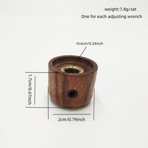 Guitare acoustique électrique haut de gamme Volume ton bouton en bois bois de Rose bois ébène bouton de point bouton en bois potentiomètre capuchon sur mesure bleu - Product Image 5