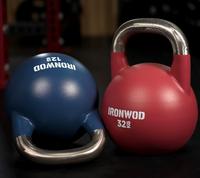 Kettlebells de compétition à code couleur pour entraînement complet du corps, en acier, pour la maison