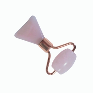 Rodillo Facial Portátil Pequeño para Masaje, Reduce la Hinchazón, Rodillo Facial Mini de Cuarzo Rosa y Jade - Product Image 6