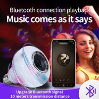 Haut-parleur sans fil télécommandé Tsinye, musique, éclairage multicolore, lampe d'ambiance RGB colorée, ampoule musicale LED