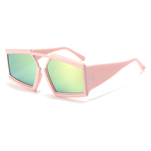 Lunettes de soleil hybrides en métal à monture carrée, lunettes de soleil populaires transfrontalières d'Europe et d'Amérique, lunettes de soleil de forme irrégulière - Product Image 6