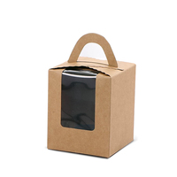 Vente en gros de boîte à gâteau avec logo personnalisé de conception libre personnalisée mini boîte à cupcake transparente/emballage de chocolat avec fenêtre transparente