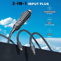 Cable Mini Starlink 3 en 1 de 15 pies/5 m, USB-C/Cargador de Coche/Alimentación CC a CC, Reemplazo Impermeable