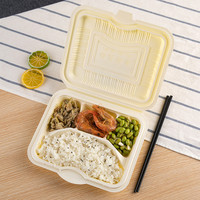 Boîte à repas jetable, boîtes d'emballage alimentaire, boîtes à bento, boîtes de rangement pour aliments à emporter et bacs multifonctions CLASSIC rouge