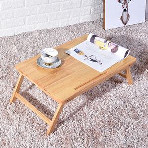 Vente en gros table d'ordinateur portable pliante en bambou durable et peu encombrante avec pieds pour enfants adultes décoration de la maison moderne - Product Image 3
