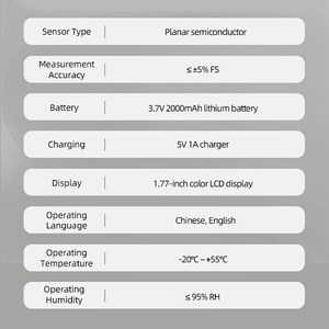 เครื่องตรวจจับการรั่วไหลของสารทำความเย็น DUOTESI สำหรับระบบ HVAC แบบพกพา แบตเตอรี่ 2000mAh เซ็นเซอร์เซมิคอนดักเตอร์ ตรวจจับด้วยเสียง+แสง+การสั่นสะเทือน - Product Image 4