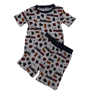 Ensemble de vêtements pour filles en tissu de bambou respirant Qingli OEM sans droits de douane, ensemble t-shirt et short unisexe pour enfants pour l'été - Product Image 4