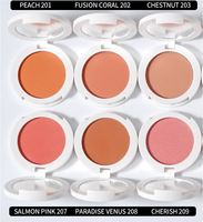 Haute qualité de luxe végétalien Blush poudre pressée Blush Palette étui personnalisé chaud rose vif maquillage pour le visage fard à joues marque privée