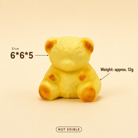 Jouet anti-stress en forme de pain à presser, en PU, ours en peluche doux, jouet sensoriel souple pour enfants et adultes, cadeaux en gros