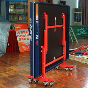 Doble pez 203 azul individual plegable móvil interior <span class=keywords><strong>Ping</strong></span> <span class=keywords><strong>Pong</strong></span> <span class=keywords><strong>mesa</strong></span> <span class=keywords><strong>de</strong></span> tenis <span class=keywords><strong>de</strong></span> <span class=keywords><strong>mesa</strong></span> adecuada para entrenamiento y competición impermeable - Product Image 5