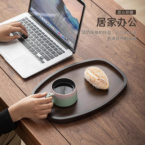 Plateaux en bois de noyer en gros, assiettes à dessert multifonctionnelles, porte-gobelets, plateaux à thé, plateaux de présentation pour le thé de l'après-midi - Product Image 5