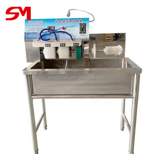 Lavadora de Zapatillas Semiautomática Eléctrica de Acero Inoxidable de Alta Rentabilidad, Baja Inversión, Máquina de Limpieza y Secado de Calzado 220V - Product Image 1