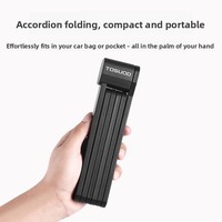 Antivol de vélo pliable TOSUOD en acier allié ABS haute sécurité, antivol à chaîne pour VTT, vélo de route et trottinette électrique