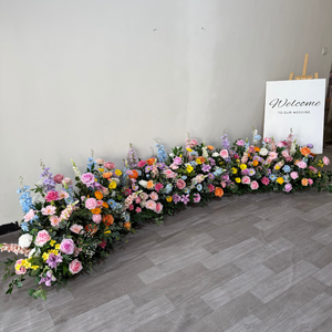 Arreglo de Flores Artificiales, Camino de Flores Silvestres de Primavera para el Pasillo de Boda, Mesa de Dulces y Fondo para <span class=keywords><strong>la</strong></span> Novia, Decoración para Fiestas de Cumpleaños - Product Image 1