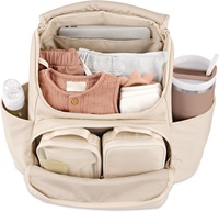 Sac à langer multifonctionnel grande capacité avec matelas à langer, crochet pour poussette, pochette pour bagage, sac à dos à couches, sac de voyage pour bébé