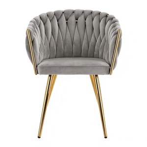 Fauteuils d'appoint en velours tuftés, design luxueux tissé à la main, pour salon et chambre à coucher - Product Image 6