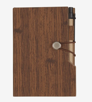 Cuaderno con Aspecto de Madera Personalizado con Notas Adhesivas y Banderitas, Juego de Regalo Promocional con Logotipo, Venta al Por Mayor