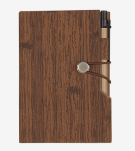 Carnet personnalisé aspect bois avec notes adhésives et marque-pages – Coffret cadeau promotionnel avec logo – Vente en gros - Product Image 3