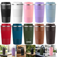 Mug de voyage isotherme à double paroi 12oz 17oz, portable et tendance, pour boissons chaudes et froides, idéal pour la voiture, le camping et la maison