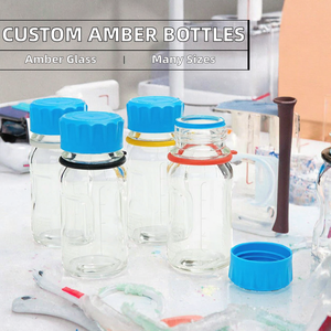 Bottiglie in Vetro Ambrato Huke con Logo Personalizzato, 100 250 500 1000 2000ml, per Reagenti e Fase Mobile, Tipo Duran, per Solventi, su Misura - Product Image 3