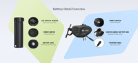 Kit de conversion électrique pour vélo pliant 250W compatible avec Brompton, moteur de roue avant, système de batterie avec contrôle intelligent, 16 pouces