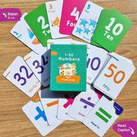 Jeu de cartes éducatives personnalisées imprimées avec du papier durable et un revêtement brillant, impression couleur et emballage en boîte rigide couleur