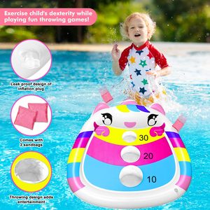 Hot Sale <b>Inflatable</b> Unicorn <b>Pool</b> Cornhole Game Set Floating Toss Board Water Toy <b>for</b> Kids 6 Plus Adults Family Summer Outdoor - Product Image 3