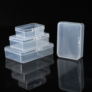 Transparent Rectangular Storage Box 10.5x7.5x2.5cm With Lid For Jewelry And Cards - Product Image 2
