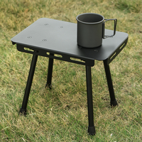 Table de camping pliable en aluminium ultralégère SOLO WILD, mini table pliante pour l'extérieur, mobilier de camping portable
