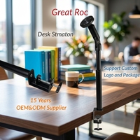 Support magnétique de bureau pour téléphone et tablette, rotation à 360° °   Tablettes de 12,9 pouces à hauteur et angle réglables en continu