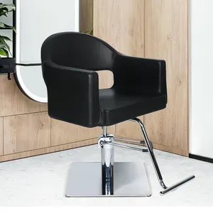 Conjunto de cadeiras de barbeiro para salão de cabeleireiro chinês, móveis de salão de beleza de alta qualidade, cadeira preta vintage, atacado