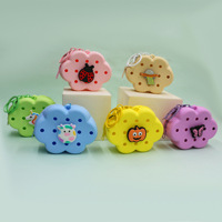 Bestseller Driehoekige Siliconen Portemonnee met Gat, Kinder Mini Muntportemonnee Sleutelhanger Oordopjeshoesje