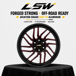 ล้อฟอร์จ LSR8013 5x114.3 ขนาด 17 18 20 นิ้ว ดีไซน์ใหม่มาแรง สีดำแดง สำหรับรถจี๊ป โตโยต้า ฟอร์ด - Product Image 4