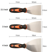 Couteau à mastic robuste en acier inoxydable, outil de réparation murale, racloir à peinture, outil manuel pour la peinture sur cloisons sèches, amélioration de l'habitat et bricolage