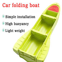 Bateau de pêche pliable en plastique PE, léger, pliable, portable, pour la pêche en lac, en rivière, en plein air