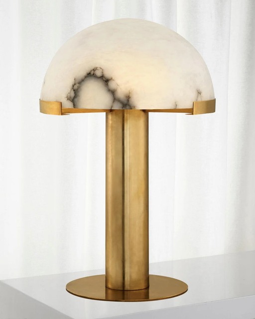 Modern Minimalist Metal Alabaster E26 LED Table Lamp with Touch Control Dimmable for Bedroom Dining Room Living Room