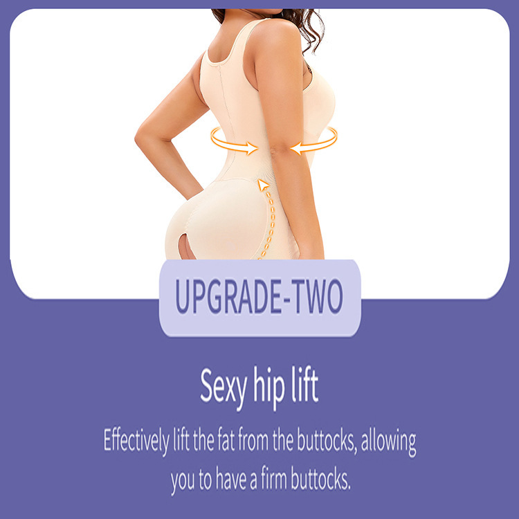 Tummy-Control Seamless Shapewear Bodysuit (D007): waistband, closure and adjustment-point detail