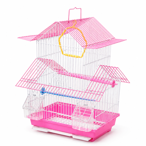 Cage à oiseaux double étage surélevée de style européen, rétro et décorative, pour perroquets et ménagères, habitat intérieur pour oiseaux de compagnie - Product Image 1