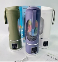Blender Mini Portabel HOT, Cangkir Jus Kecil Isi Ulang, untuk Pelajar, Rumah Tangga, Luar Ruangan, Multifungsi, Pengisian Daya USB